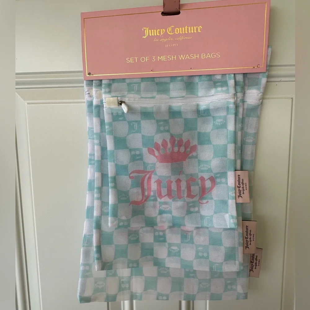 Juicy Couture Set of 3 Mesh Wash Bags